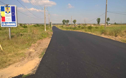 Covor asfaltic pe soseaua Cernica-Caldararu. 7-9 august 2017