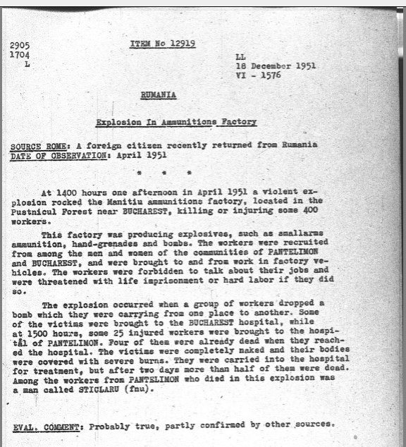 depozit munitie padurea manastirea Cernica cia